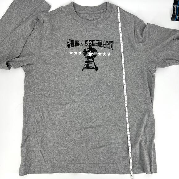 Statements Sleepwear Grill Sergeant Long Sleeve T Shirt Gray 100% Cotton Size XL - Picture 5 of 9